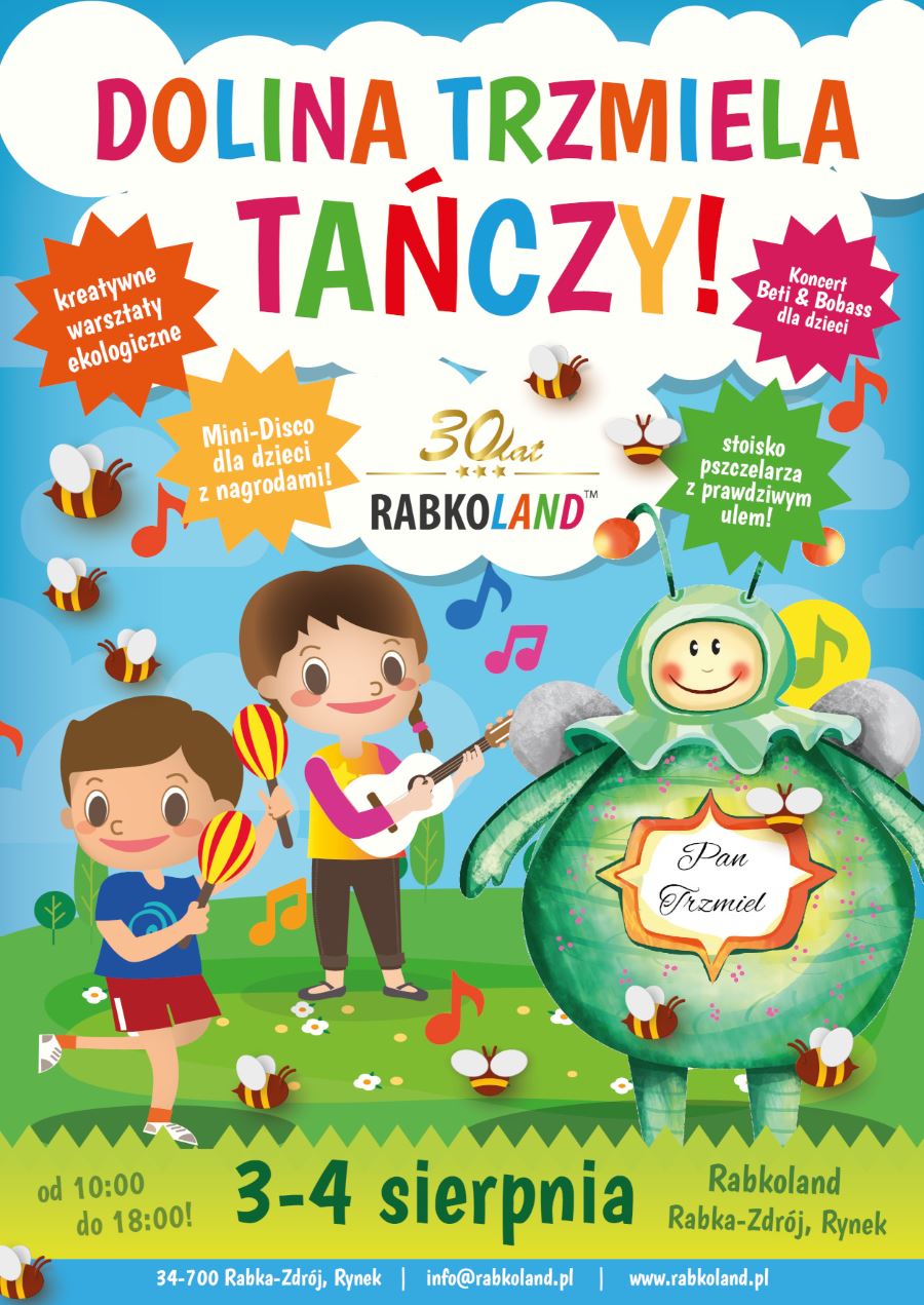 Dolina Trzmiela Tańczy 3-4 sierpnia! Roztańczony weekend dla maluchów w Rabkolandzie