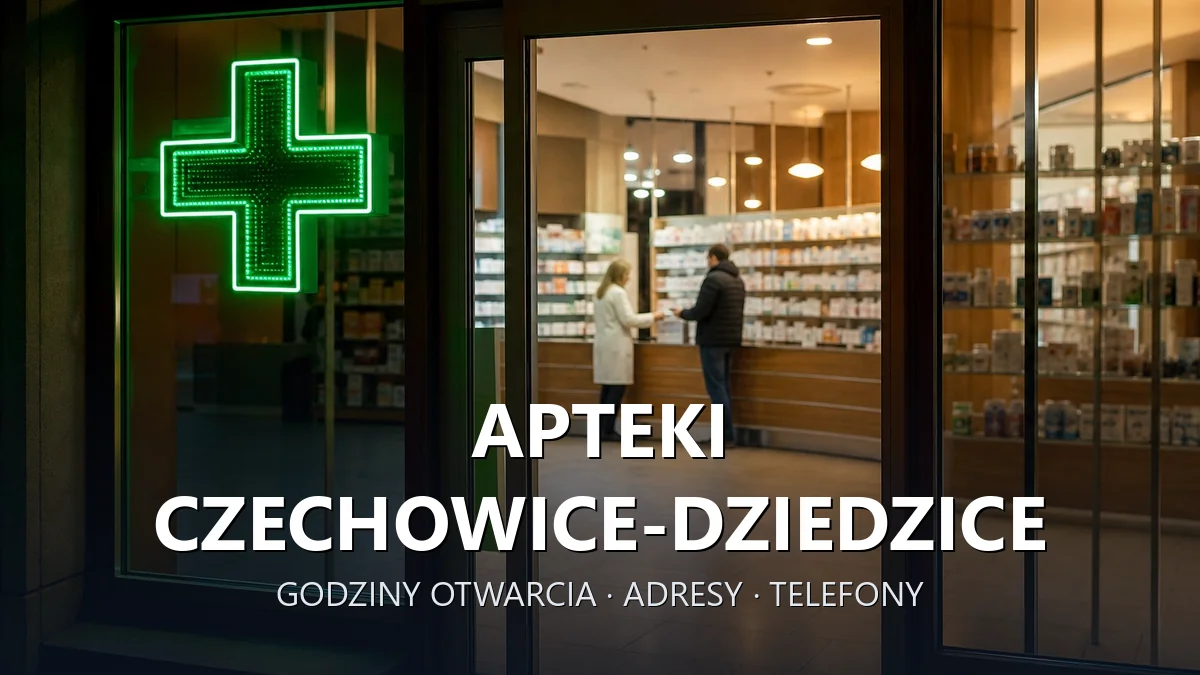 Apteki Czechowice-Dziedzice, powiat bielski - adresy, telefony, godziny otwarcia