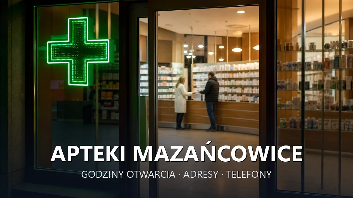 Apteki Mazańcowice, gmina Jasienica, powiat bielski - adresy, telefony, godziny otwarcia