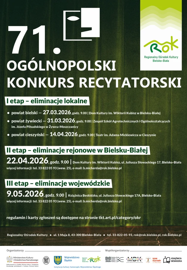 Obraz do artykułu: Eliminacje Ogólnopolskiego Konkursu Recytatorskiego ruszają w regionie. Na scenie znów zabrzmi żywe słowo