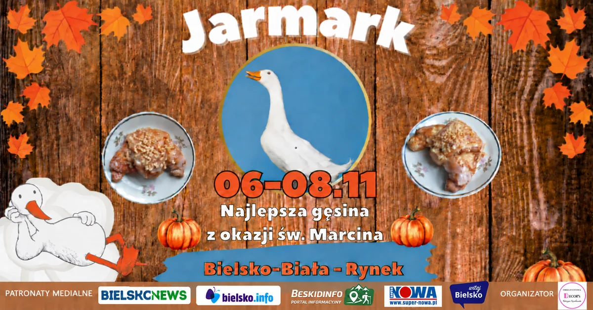 Grafika promocyjna wydarzenia Jarmark Św. Marcina Bielsko-Biała 2026