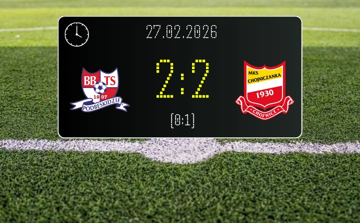 [PIŁKA NOŻNA] Podbeskidzie Bielsko-Biała – Chojniczanka Chojnice 2:2, remis w 21. kolejce Betclic 2. liga