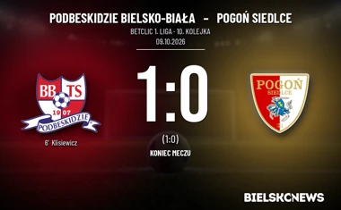 [PIŁKA NOŻNA] Betclic 1. liga: Podbeskidzie Bielsko-Biała – Pogoń Siedlce 1:0. Główka Klisiewicza dała pierwszą wygraną