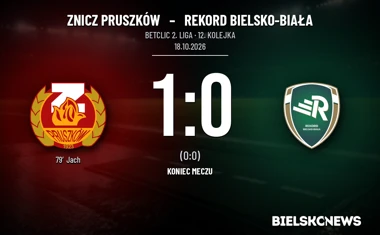 [PIŁKA NOŻNA] Znicz Pruszków – Rekord Bielsko-Biała 1:0. Bielszczanie bez punktów przed meczem z Resovią w Betclic 2. lidze