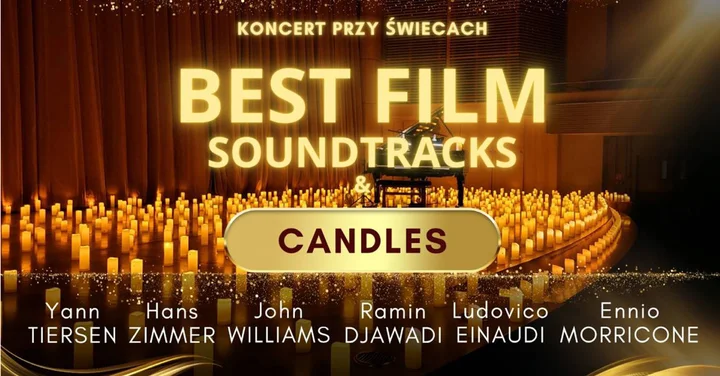 Grafika promocyjna wydarzenia Best Film Soundtracks & Candles — koncert przy tysiącu świec w Bielsku-Białej