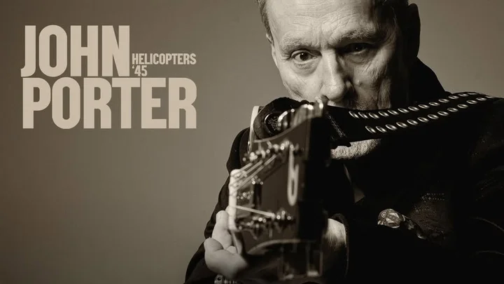 Grafika promocyjna wydarzenia JOHN PORTER – Helicopters 45 w Bielsku-Białej