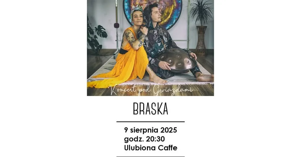 Obrazek przedstawia grafikę promocyjną wydarzenia Letni koncert muzyki soul i ambient w ogrodzie Ulubiona Caffe w Bielsku-Białej