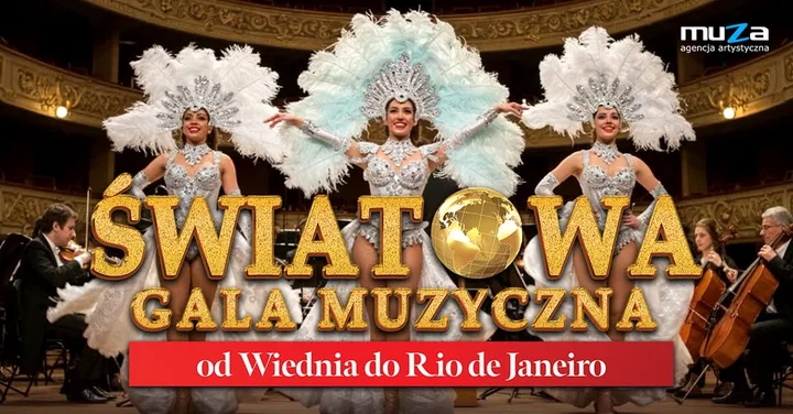 Grafika promocyjna wydarzenia Światowa Gala Muzyczna — od Wiednia do Rio w Bielsku-Białej