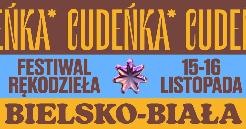 Obrazek przedstawia grafikę promocyjną wydarzenia Festiwal rękodzieła w Bielsku-Białej – listopadowa edycja