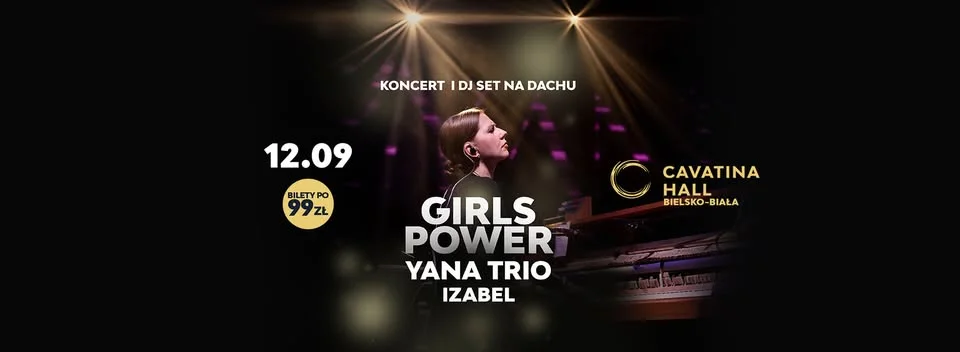 Grafika promocyjna wydarzenia Girls Power koncert na dachu