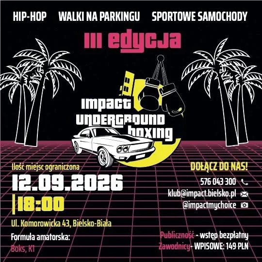 Grafika promocyjna wydarzenia Impact Underground Boxing vol. III – emocje w ringu