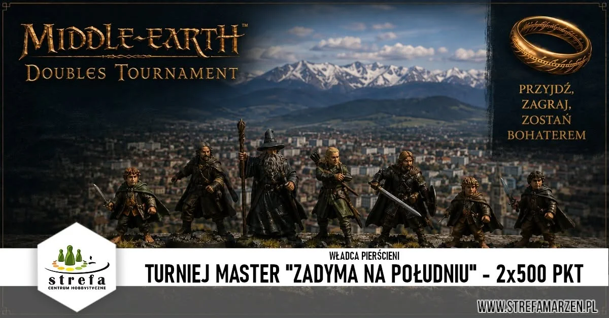 Grafika promocyjna wydarzenia Middle-Earth Strategy Battle Game – „Zadyma na Południu” w Bielsku-Białej