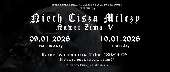 Grafika promocyjna wydarzenia Niech Cisza Milczy Nawet Zimą V — RUDEBOY CLUB, Bielsko-Biała