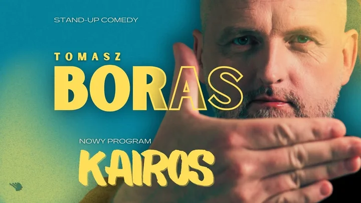 Grafika promocyjna wydarzenia TOMASZ BORAS w programie „Kairos” — stand-up (Bielsko-Biała) — sold out
