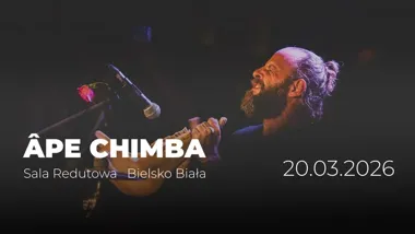 Grafika promocyjna wydarzenia ÂPE CHIMBA — wieczór dźwiękowej podróży w Sali Redutowej (Bielsko-Biała)