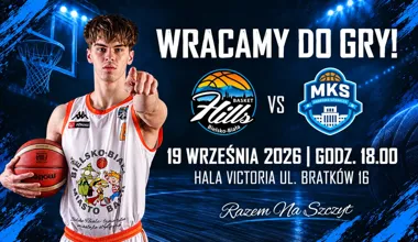 Grafika promocyjna wydarzenia Basket Hills Bielsko-Biała – MKS II Dąbrowa Górnicza