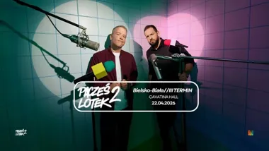 Grafika promocyjna wydarzenia Pacześ x Lotek Tour 2 w Bielsku-Białej. Trzeci termin w Cavatina Hall