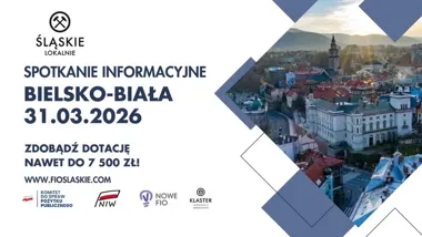 Grafika promocyjna wydarzenia Spotkanie informacyjne Śląskie Lokalnie w Bielsku-Białej