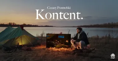 Grafika promocyjna wydarzenia Cezary Ponttefski „Kontent” — występ w Bielsku-Białej