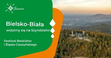 Grafika promocyjna wydarzenia Festiwal Dziewięćsił w Bielsko-Białej: nocny spacer w Cygańskim Lesie i beskidzkie atrakcje na Szyndzielni
