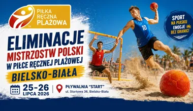 Grafika promocyjna wydarzenia Plażowe emocje w Bielsku-Białej. Zawodnicy powalczą o awans do finałów
