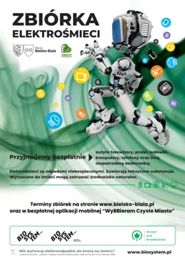 Grafika promocyjna wydarzenia Jesienna edycja mobilnych zbiórek zużytego sprzętu elektrycznego i elektronicznego