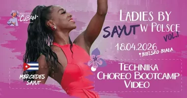 Grafika promocyjna wydarzenia Ladies by Sayut w Polsce vol. 1 — warsztaty z Mercedes Sayut w Bielsku-Białej