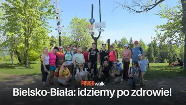 Grafika promocyjna wydarzenia Power Walk w Bielsku-Białej: inspirujący spacer po zdrowie w Wapienicy