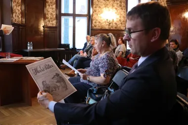 Grafika promocyjna wydarzenia Spacer historyczny śladami ks. Stanisława Stojałowskiego