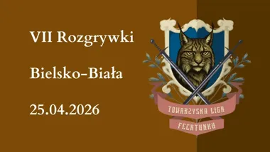 Grafika promocyjna wydarzenia VII Rozgrywki TLF (Sezon Rysia) — Bielsko-Biała dołącza