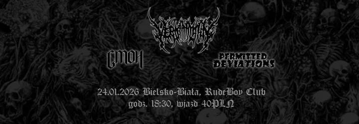 Grafika promocyjna wydarzenia VerminKing / Gmoh / Permitted Deviations — koncert w RudeBoy Club, Bielsko-Biała