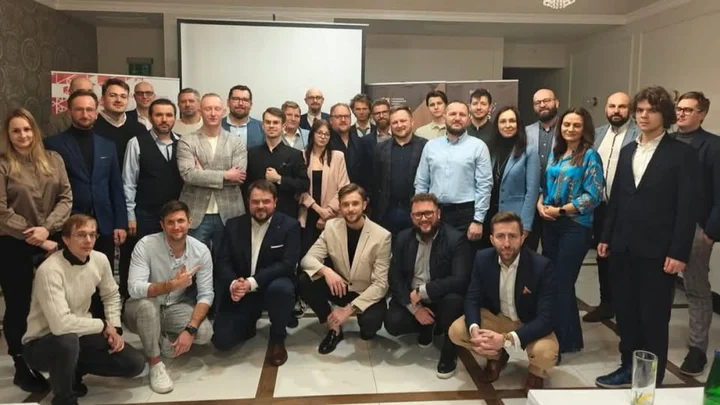 Grafika promocyjna wydarzenia WFS Gold Bielsko-Biała — spotkanie wigilijne i biznesowy networking