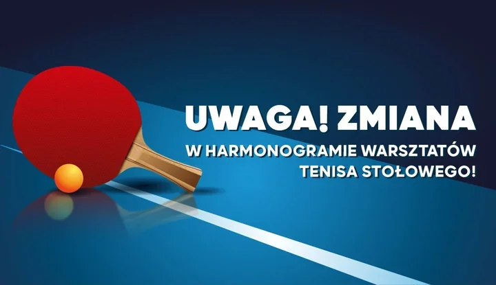 Tenis stołowy z przerwą. Warsztaty wrócą już 15 września