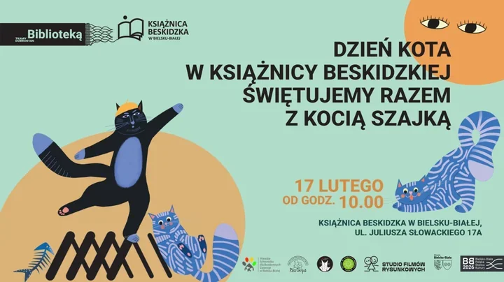Dzień Kota w Książnicy Beskidzkiej – spotkania, joga i panel o opiece nad kotami