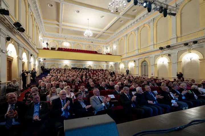 Krzyże i wspomnienia - uroczystość Solidarności w Bielskim Centrum Kultury