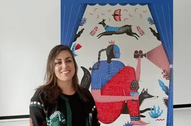 Jeden obraz, dwa miejsca. Projekt muralu Alicji Jakimów na wystawie