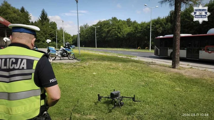 Policyjny dron w Bielsku-Białej. Blisko 40 wykroczeń przy przejściach