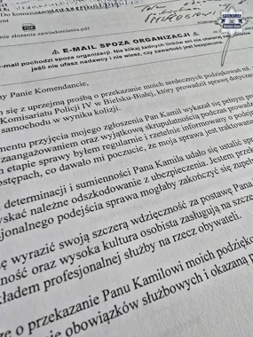 Uszkodził samochód, ale policjant szybko ustalił sprawcę w Bielsku-Białej