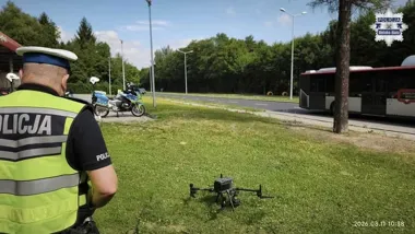 Policyjny dron w Bielsku-Białej. Blisko 40 wykroczeń przy przejściach
