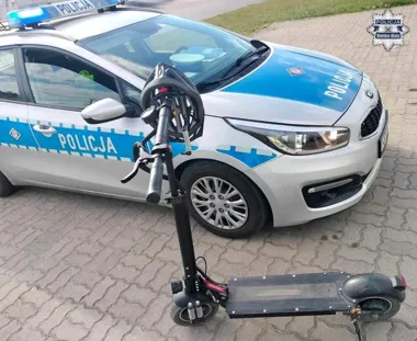 10-latek bez kasku przewrócił się na hulajnodze w Bierach