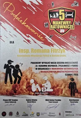Po manewrach w Czańcu policjanci z Bielska-Białej dostali zaskakujące podziękowania