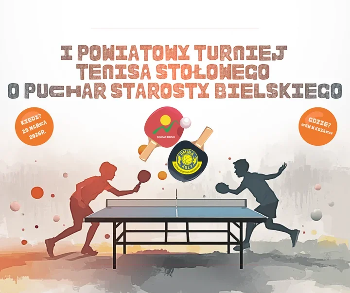 Uczniowie powiatu zagrają o Puchar Starosty Bielskiego – I Powiatowy Turniej Tenisa Stołowego