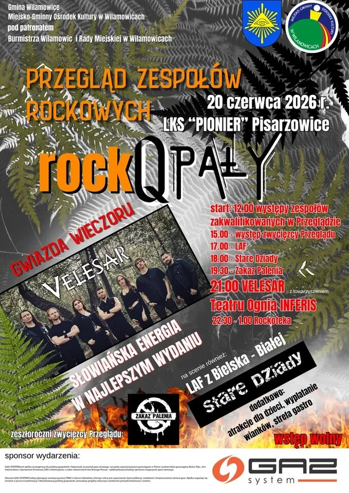 Rockowe otwarcie lata w Pisarzowicach. Na scenie VELESAR i ogień