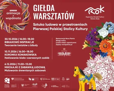 Bibułkowe kwiaty, koronka i drewniane zabawki. Rusza Giełda Warsztatów