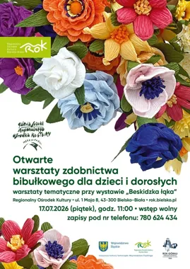 Bibułkowe warsztaty w ROK-u - letni przystanek przy Beskidzkiej Łące