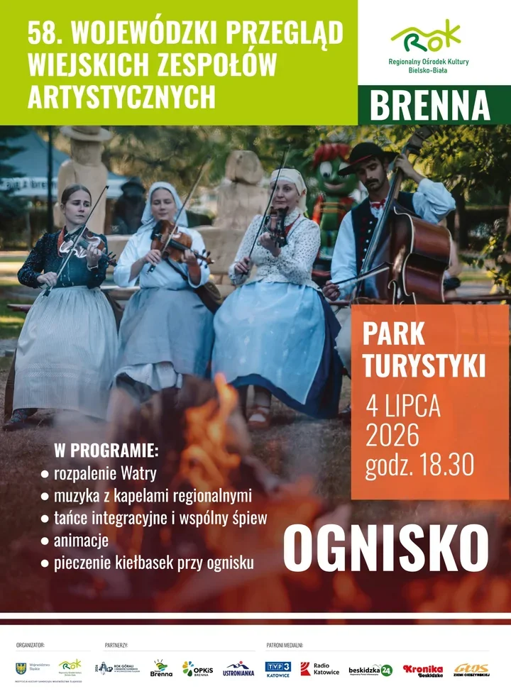 Brenna roznieci watrę i beskidzką zabawę przy amfiteatrze